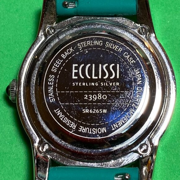Ecclissi Sterling Silver With Silicone Band Watch - Picture 4 of 6